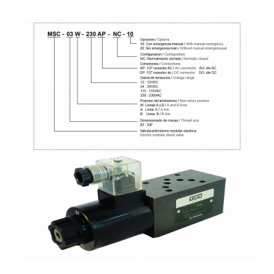 Electric non-return valve - Bezares