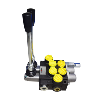 VALVULA HIDRAULICA DOBLE ACCION 2 PALANCAS