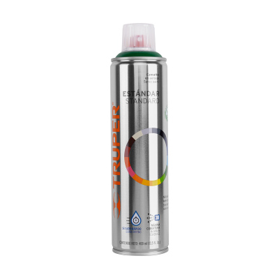 Pintura en aerosol Truper, verde hoja, bote esbelto, 400 ml