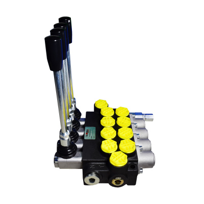 VALVULA HIDRAULICA DOBLE ACCION 4 PALANCAS