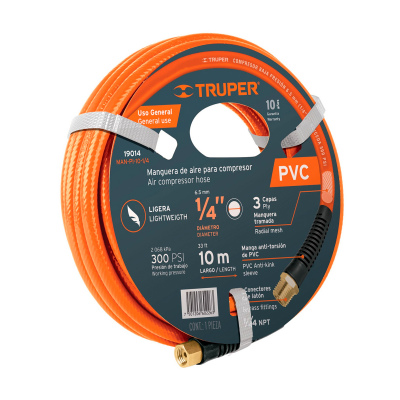 Manguera para compresor, de PVC, 10m x 3/8", Truper