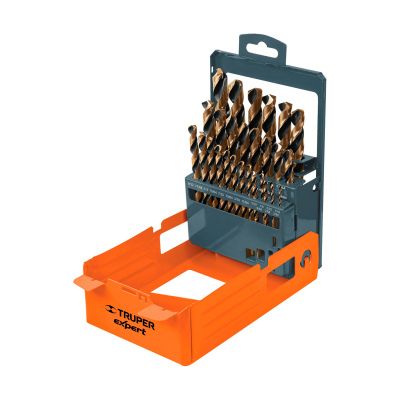 Juego de 29 brocas HSS para metal en estuche, Truper Expert