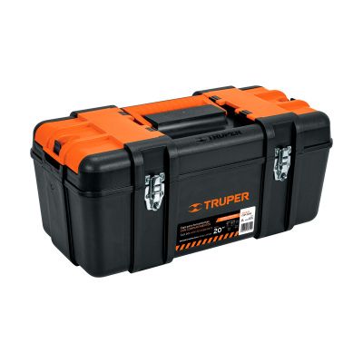 Caja p/herramienta 20" con compartimentos, broches metálicos