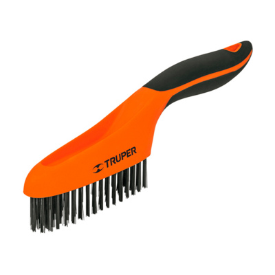 Cepillo de alambre, acero carbono, 67 pinceles, mango TPR