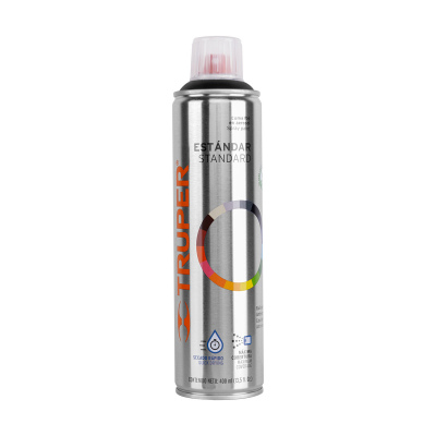 Pintura en aerosol Truper, negro mate, bote esbelto, 400 ml