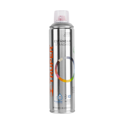 Pintura en aerosol Truper, transparente brillante,bote esbelto,400ml