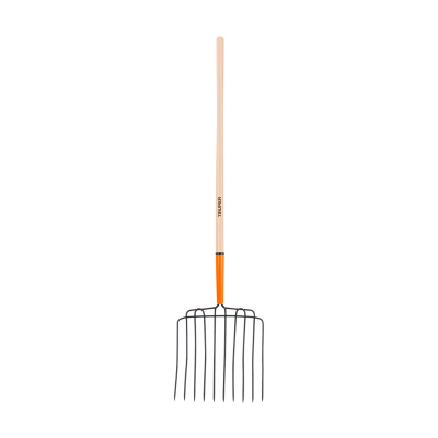 Bieldo para estiércol 10 dientes, mgo largo 48", cab/soldada